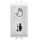 Gewiss - VOYANT DE SIGNALISATION DOUBLE - OPALE - DND+MUR - 1 MODULE - BL - CHORUS - GW10