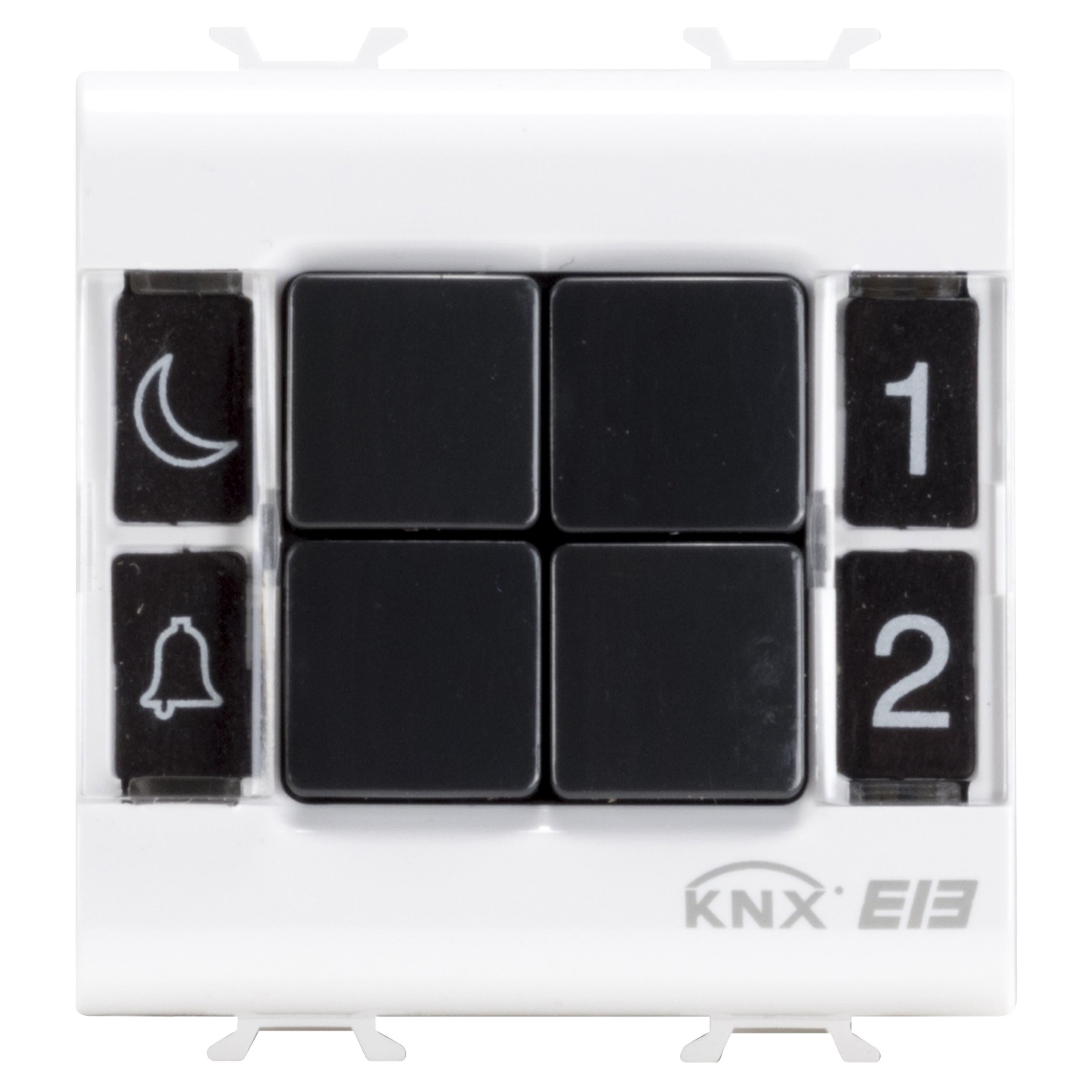 Gewiss - CLAVIER À ENCASTRER 4 CANAUX EIB BL