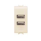 Gewiss - DOUBLE USB POWER SUPPLY 1M WHITE - GW11450