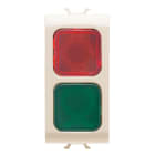 Gewiss - VOYANT DE SIGN. DOUBLE ROUGE/VERT IVOIRE