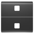 Gewiss - TOUCHE INTER. AXIAL 2 LENTILLES 2P NOIR