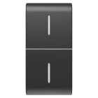 Gewiss - TOUCHE INTER. AXIAL 2 DIFFUSEURS 1P NOIR