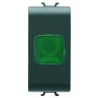 Gewiss - VOYANT DE SIGNALISATION SIMPLE - VERT - 1 MODULE - CHORUS - GW12622