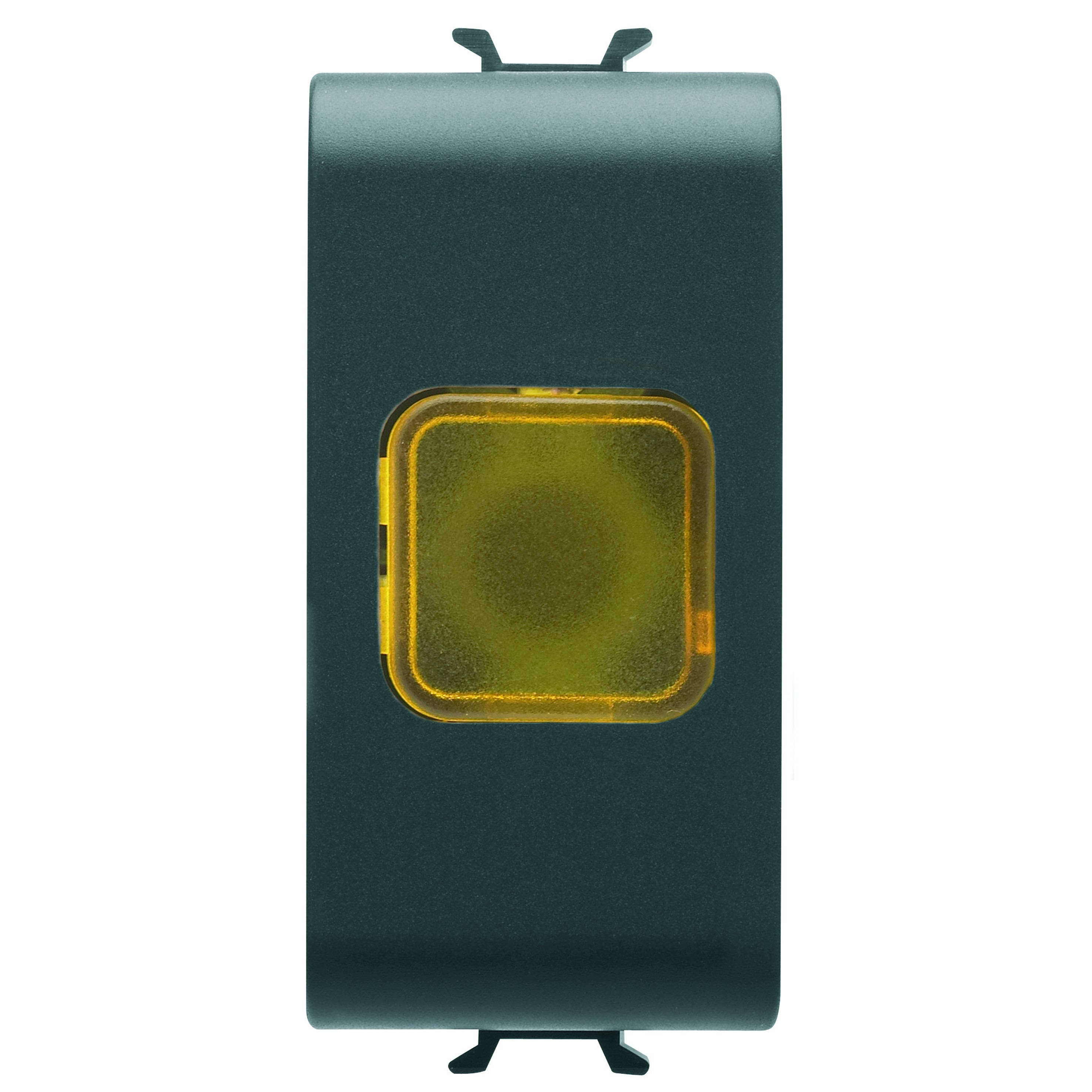Gewiss - VOYANT DE SIGNALISATION SIMPLE - AMBRE - 1 MODULE - CHORUS - GW12624