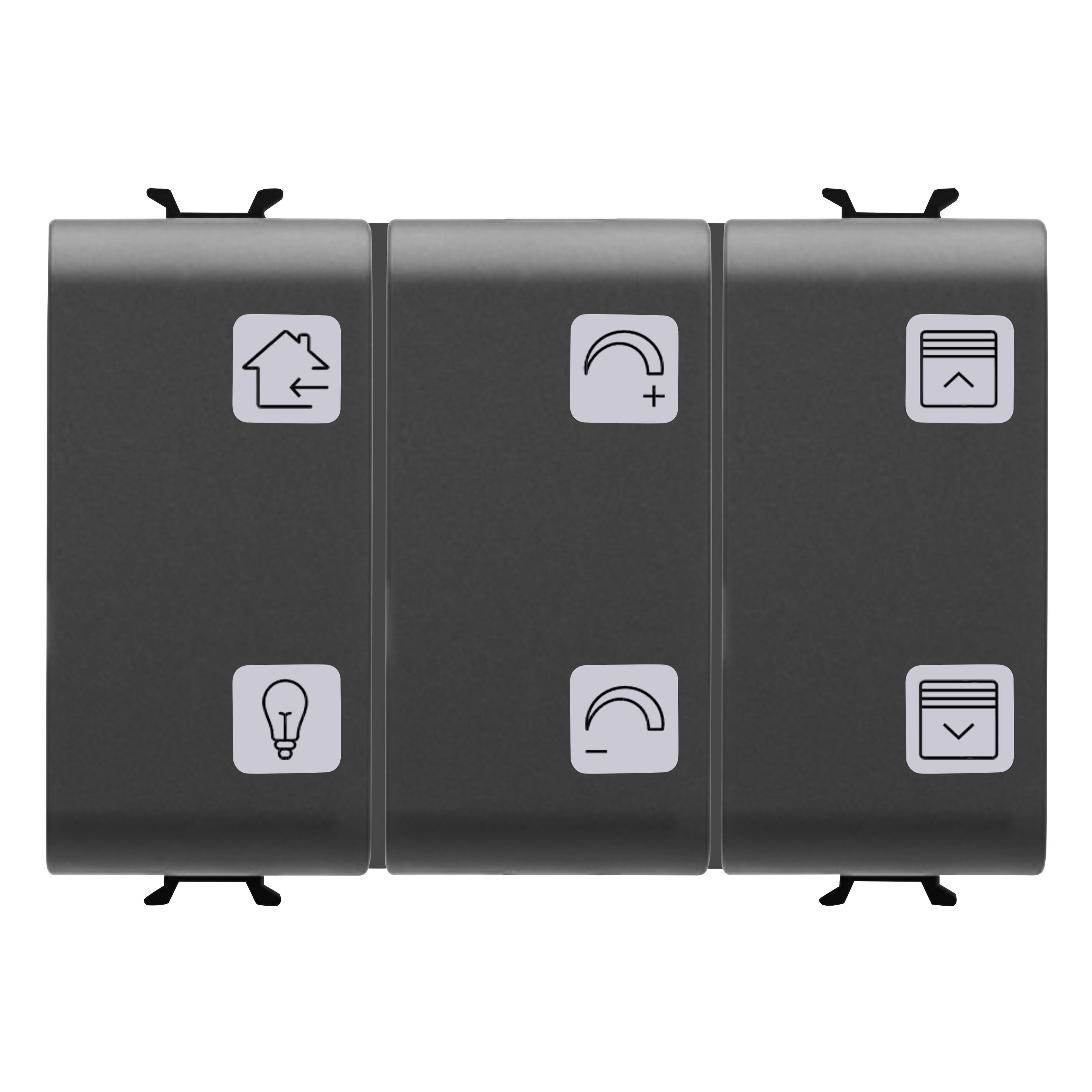 Gewiss - PULS.6CH TASTI E SIMB.NERA+COM.MOT.KNX