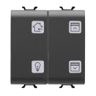 Gewiss - PULSANTIERA 4 CANALI KNX - NERO