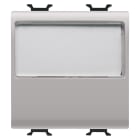Gewiss - B-P 2M 1P NO 10A PORTE-ETIQ. LUM. BEIGE