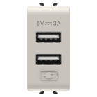 Gewiss - CHARGEUR DOUBLE USB A+A 5V 3A 1M BEIGE
