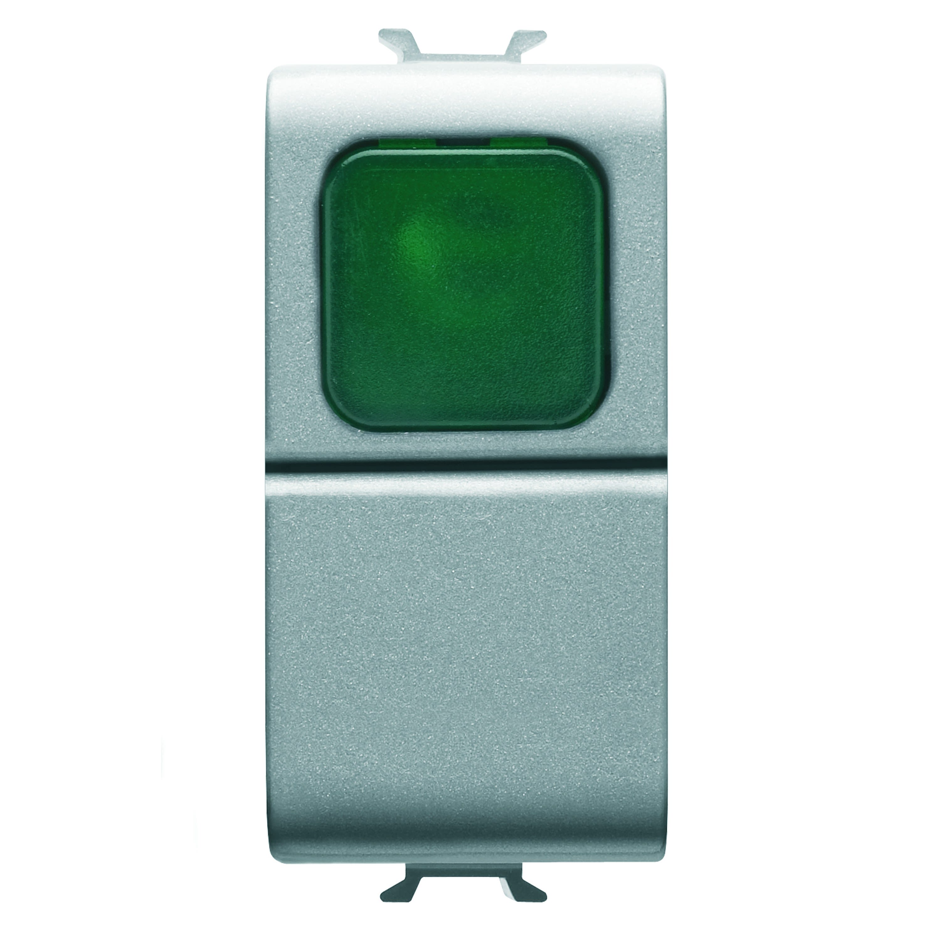 Gewiss - B-P 1M 1P NO 16A VOYANT VERT TITANE