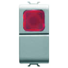 Gewiss - B-P 1M 1P NO 16A VOYANT ROUGE TITANE