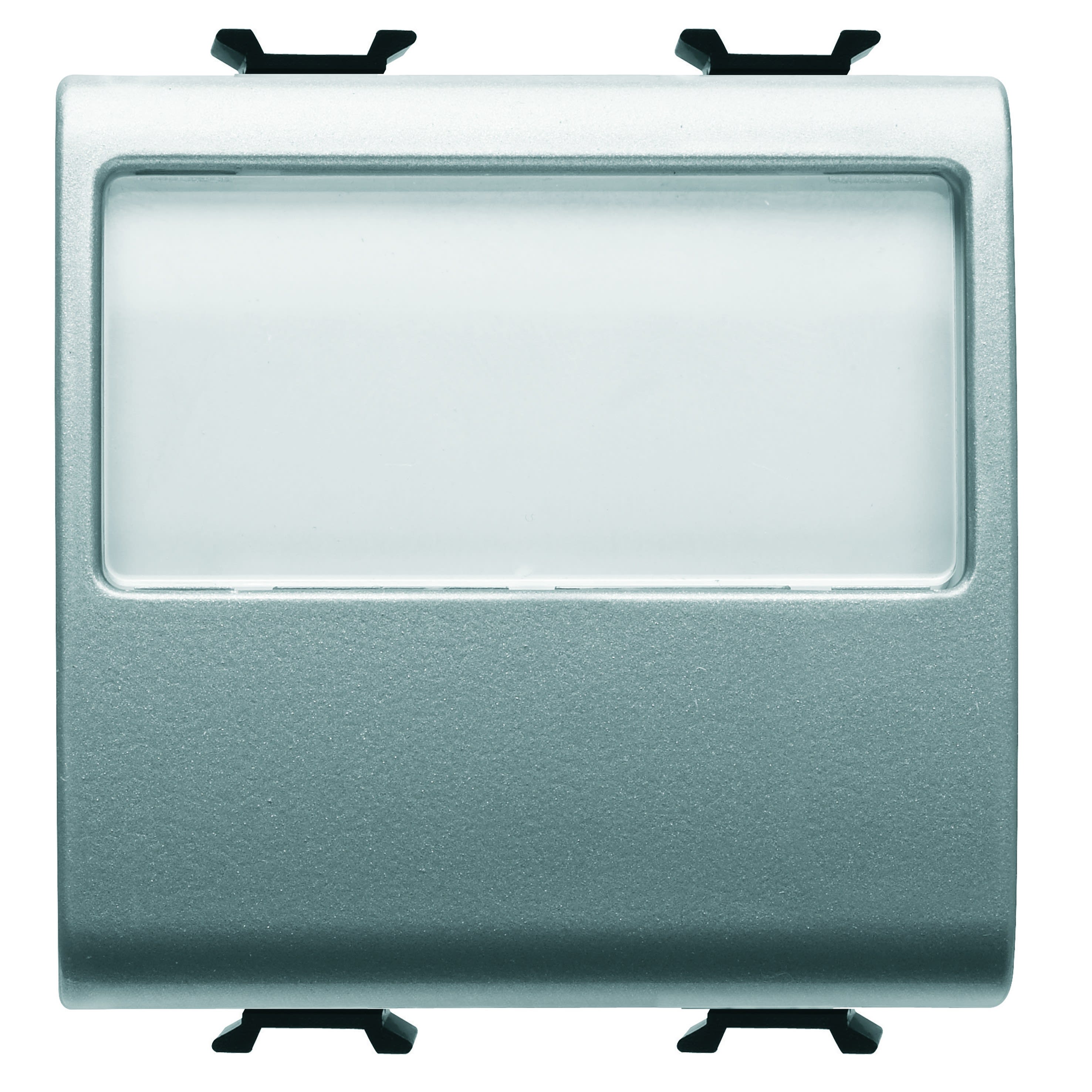 Gewiss - B-P 2M 1P NO 10A PORTE-ETIQ. LUM. TITANE