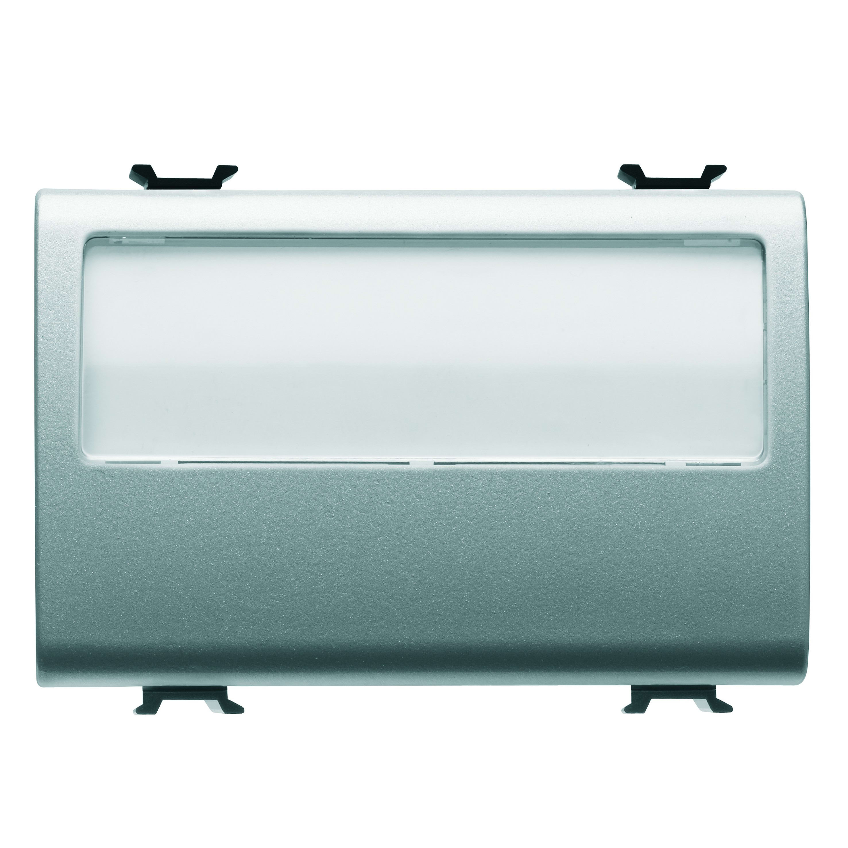 Gewiss - B-P 3M 1P NO 10A PORTE-ETIQ. LUM. TITANE - GW14192