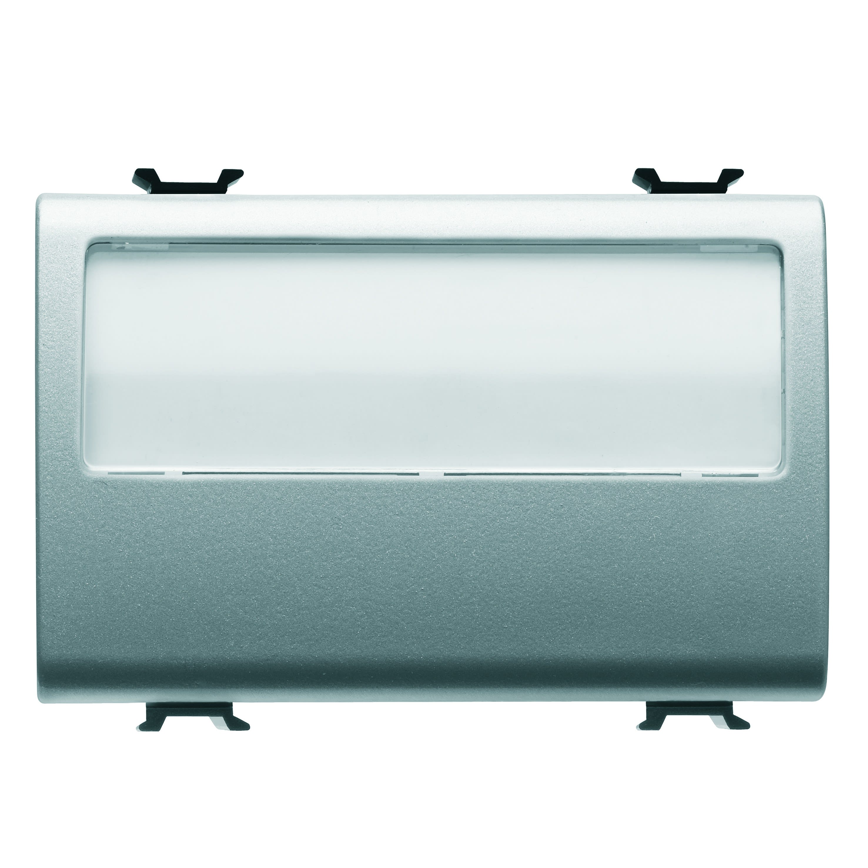 Gewiss - B-P 3M 1P NO 10A PORTE-ETIQ. LUM. TITANE - GW14192