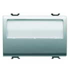 Gewiss - B-P 3M 1P NO 10A PORTE-ETIQ. LUM. TITANE - GW14192