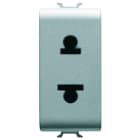 Gewiss - PRISE 1M 2 P+T 15A STD EURO-USA TITANE - GW14287