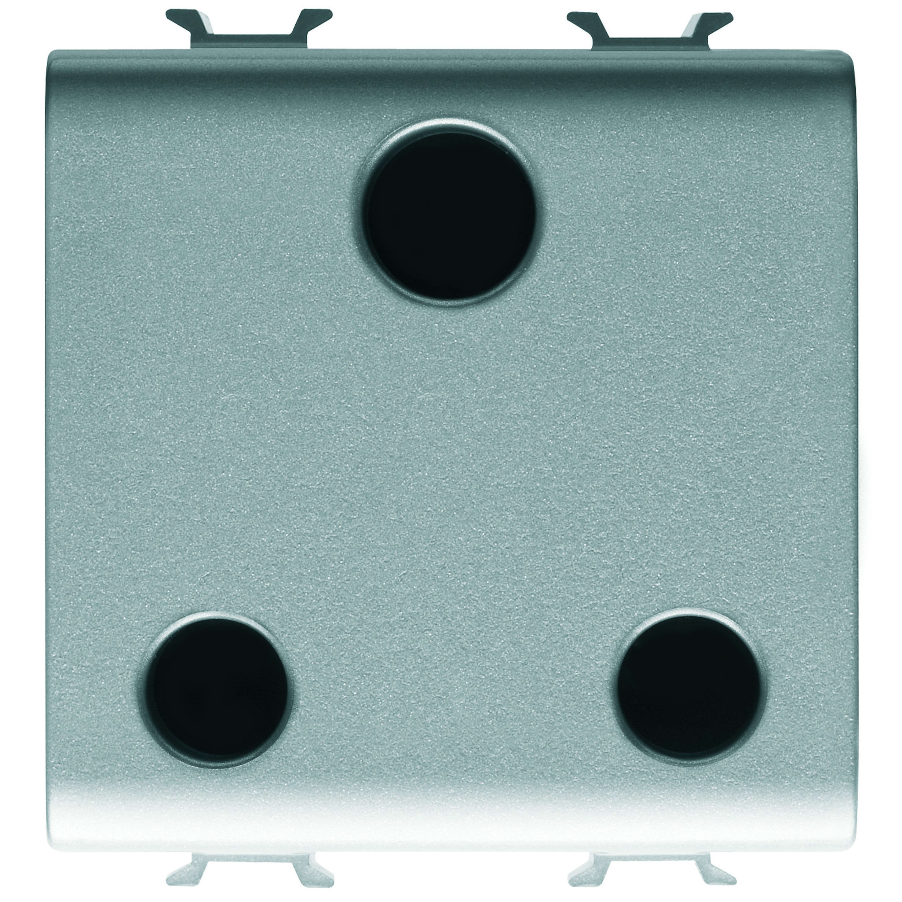 Gewiss - PRISE 2M 2 P+T 15A STD ANGLAIS TITANE - GW14297