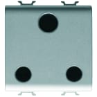 Gewiss - PRISE 2M 2 P+T 15A STD ANGLAIS TITANE - GW14297