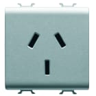 Gewiss - PRISE 2M 2 P+T 10A STD ARGENTIN TITANE