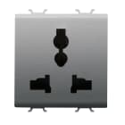 Gewiss - MULTISTANDARD SOCKET OUTLET TITANIUM