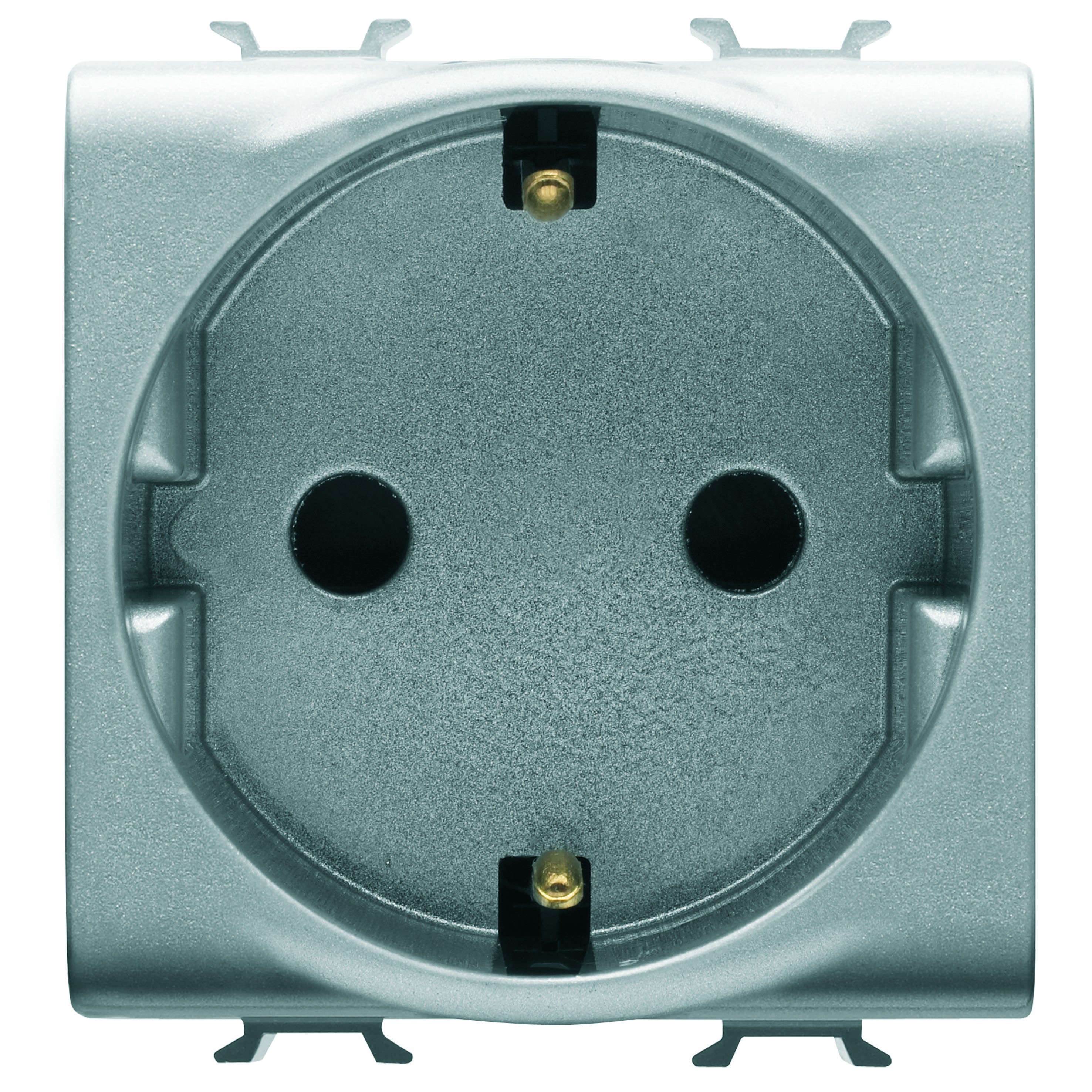 Gewiss - PRISE 2M 2 P+T 16A+BORNE STD SP TITANE - GW14341