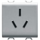 Gewiss - CHINESE STANDARD SOCKET-OUTLET 250V ac - 2P+E 16A - 2 MOD - TITANIUM - CHORUS -