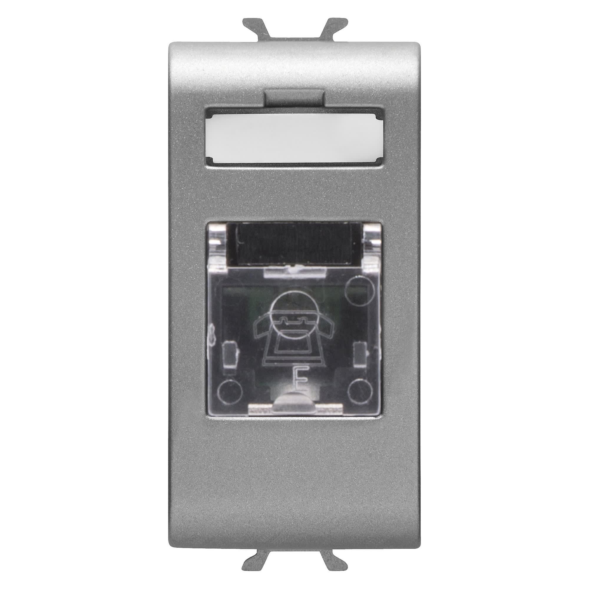 Gewiss - CONNECTEUR TELEPHONIQUE RJ11 1M TITANE