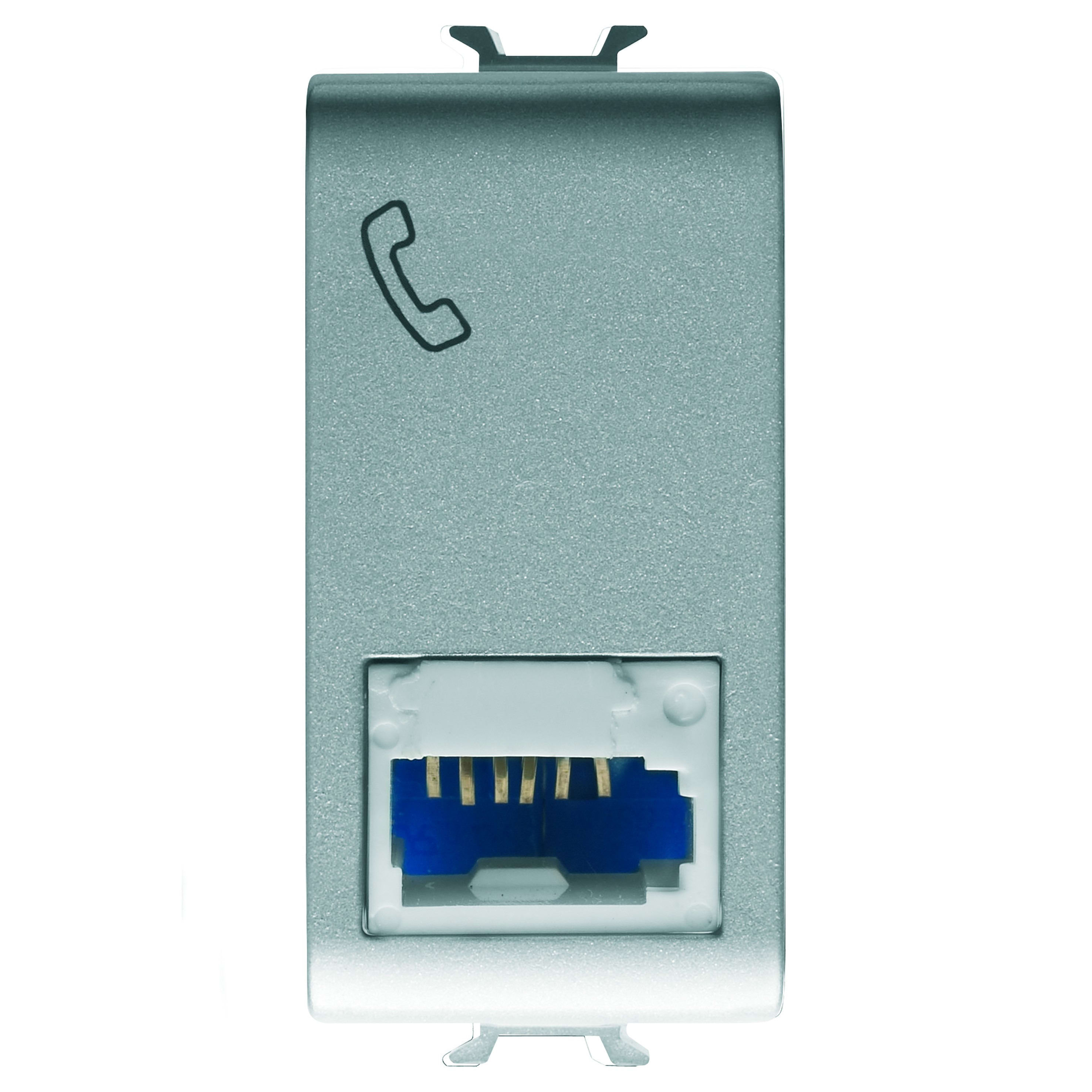 Gewiss - CONNECTEUR TELEPH. STD ANGL. TITANE - GW14406