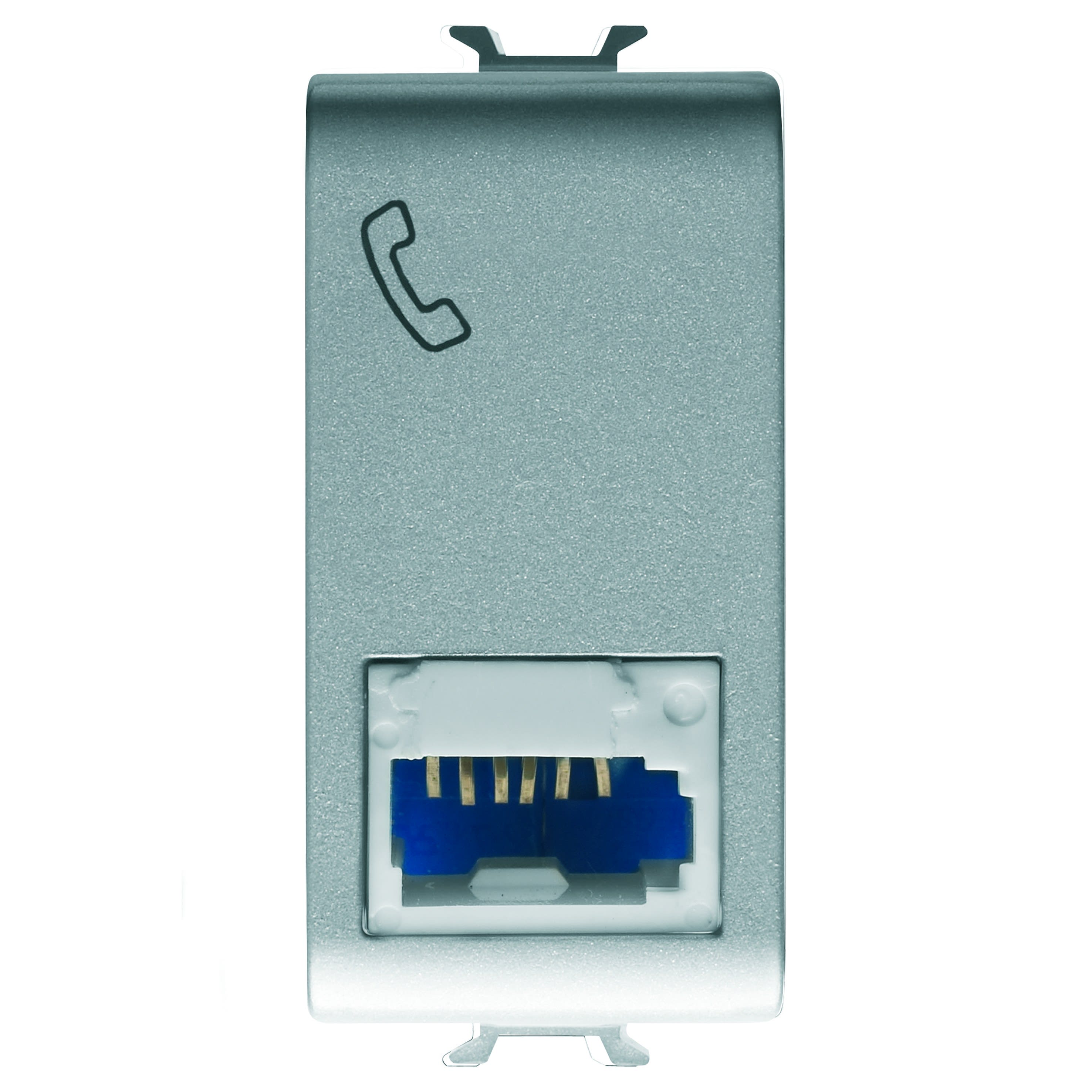 Gewiss - CONNECTEUR TELEPH. STD ANGL. TITANE - GW14406