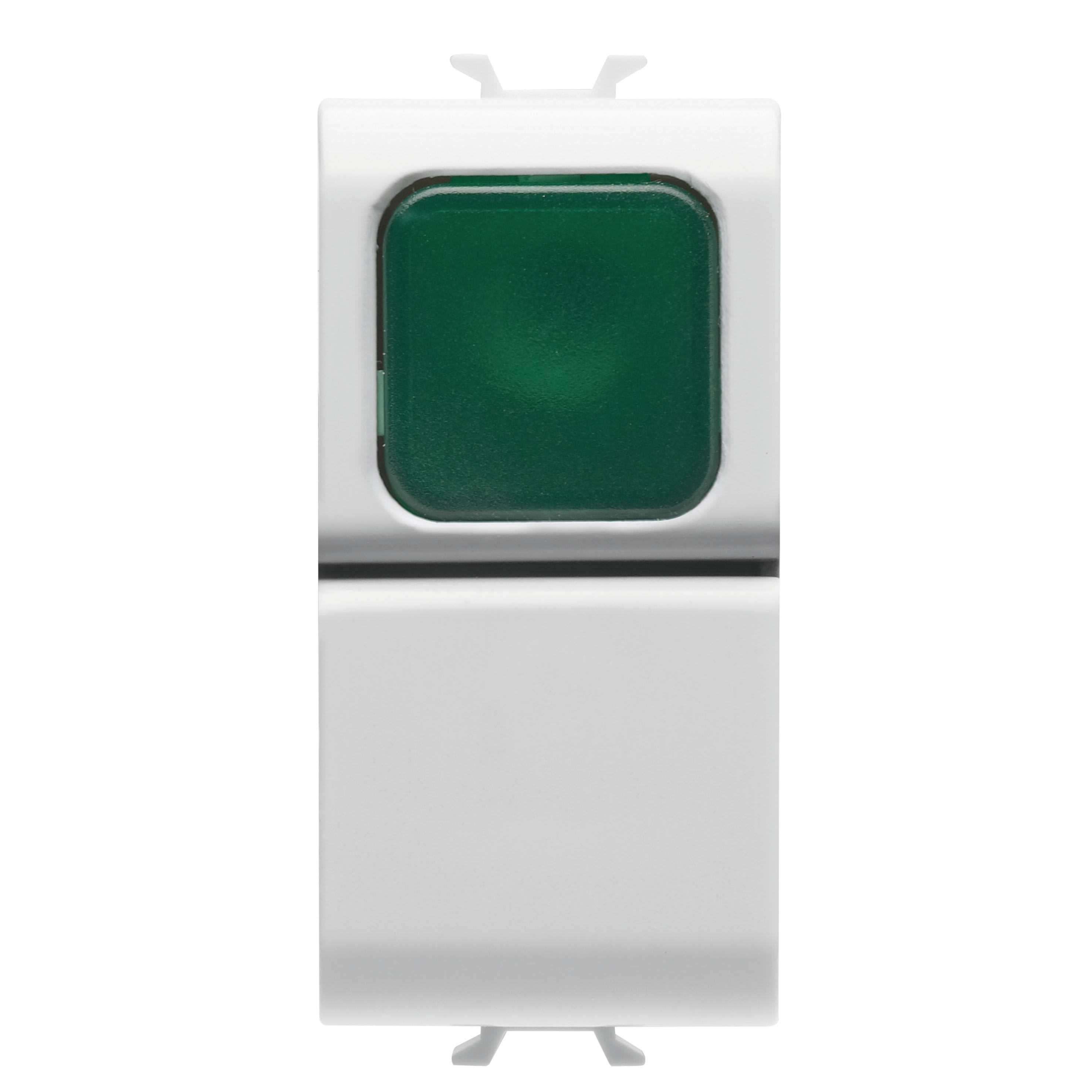 Gewiss - B-P 1M 1P NO 16A VOYANT VERT BL SAT.