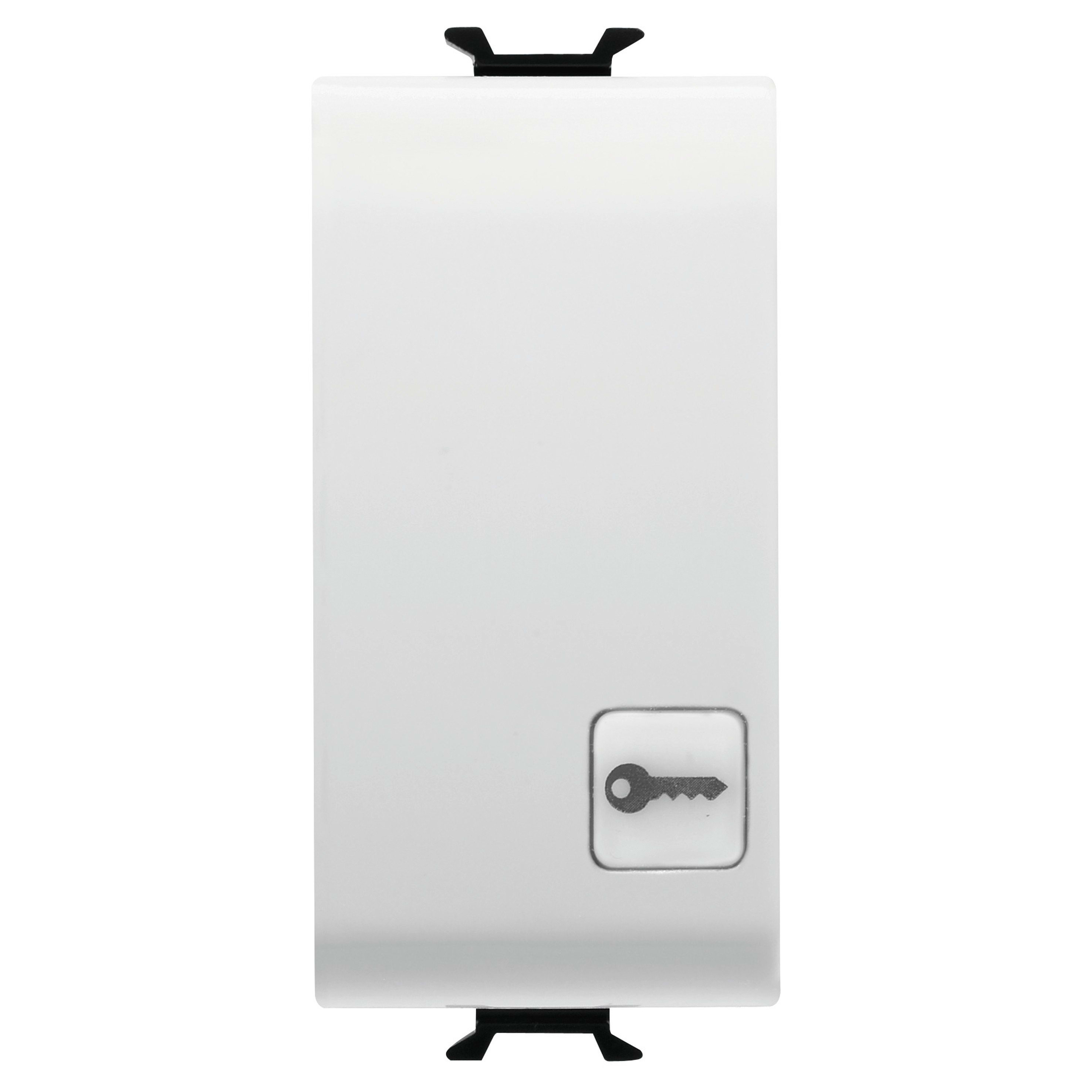 Gewiss - BOUTON-POU. 1M 1P NO 16A 'CLÉ', BL. SAT. - GW15152