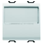 Gewiss - B-P 2M 1P NO 10A PORTE-ETIQ.LUM. BL.SAT.