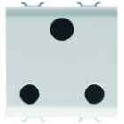 Gewiss - PRISE 2M 2 P+T 15A STD ANGLAIS BL. SAT.