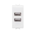 Gewiss - ALIMENTATION DOUBLE USB 1M BL SAT.