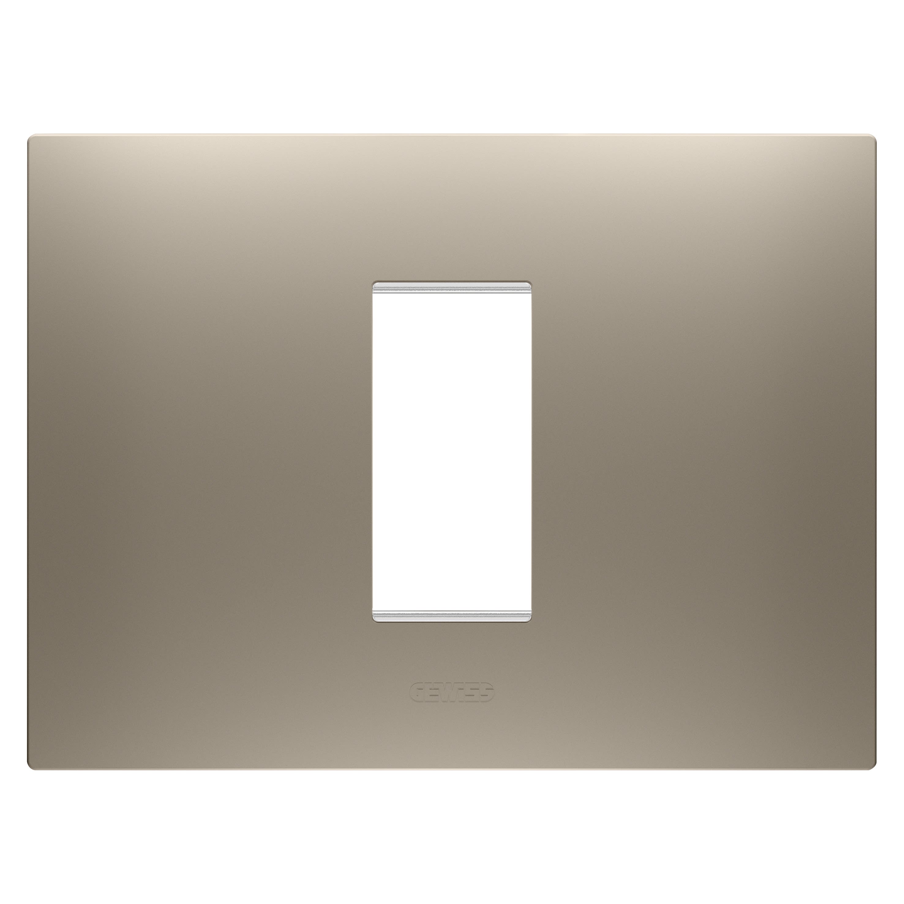 Gewiss - PLAQUE EGO RECTANGULAIRE 1P BRONZE CLAIR