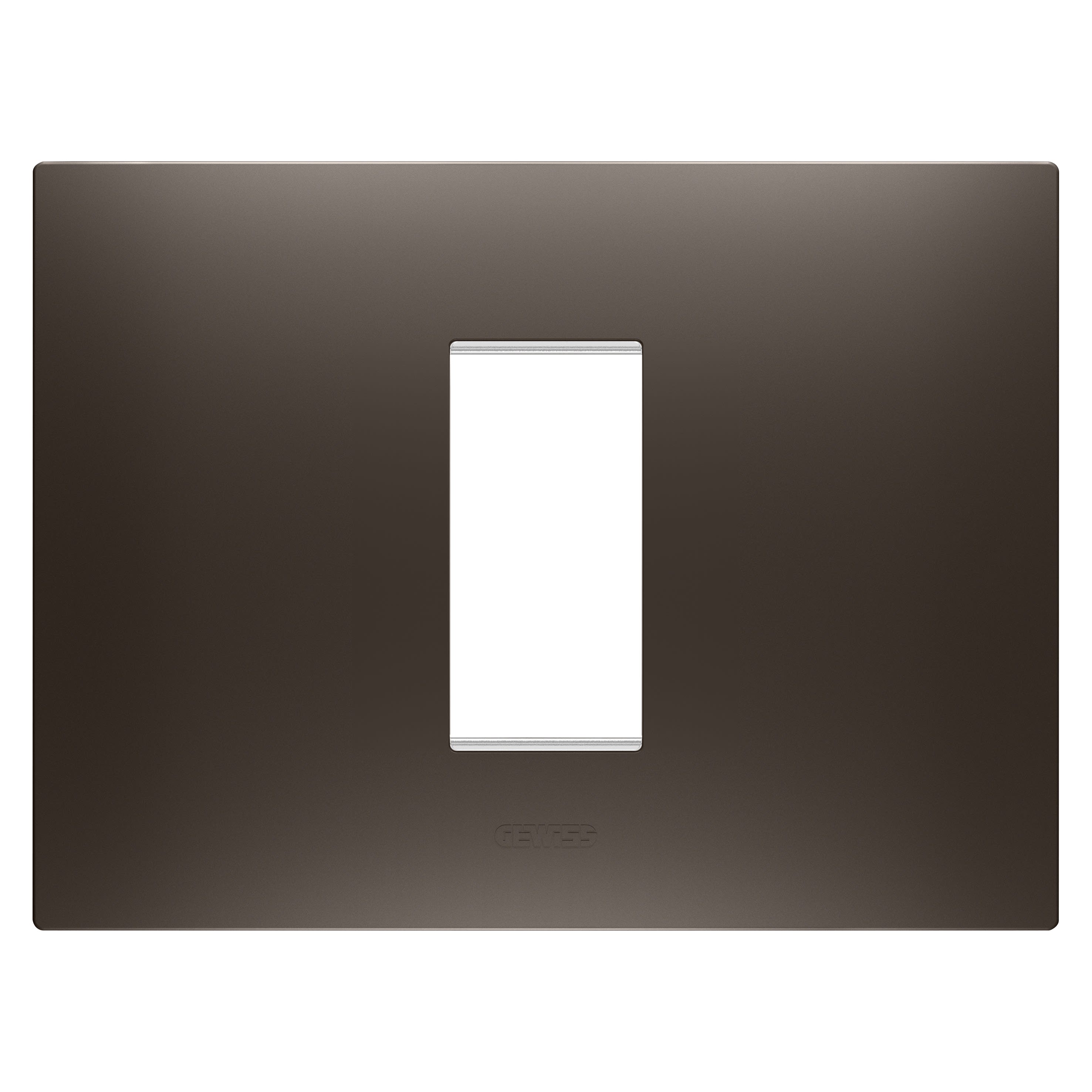 Gewiss - PLAQUE EGO RECT. 1P TEINTE MARRON