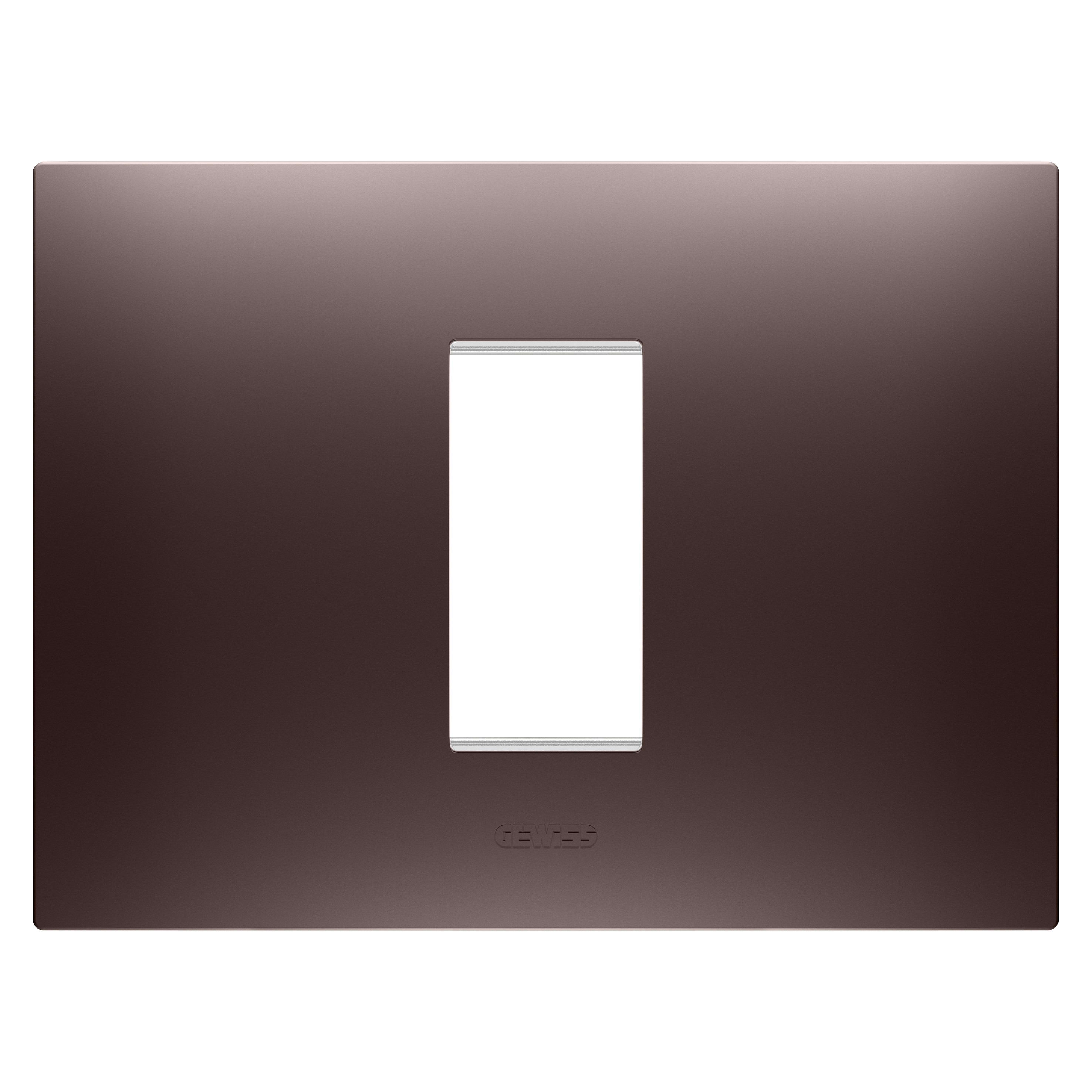 Gewiss - PLAQUE APPAREILLAGE EGO RECTANGULAIRE 1P CUIVRE - GW16001CP