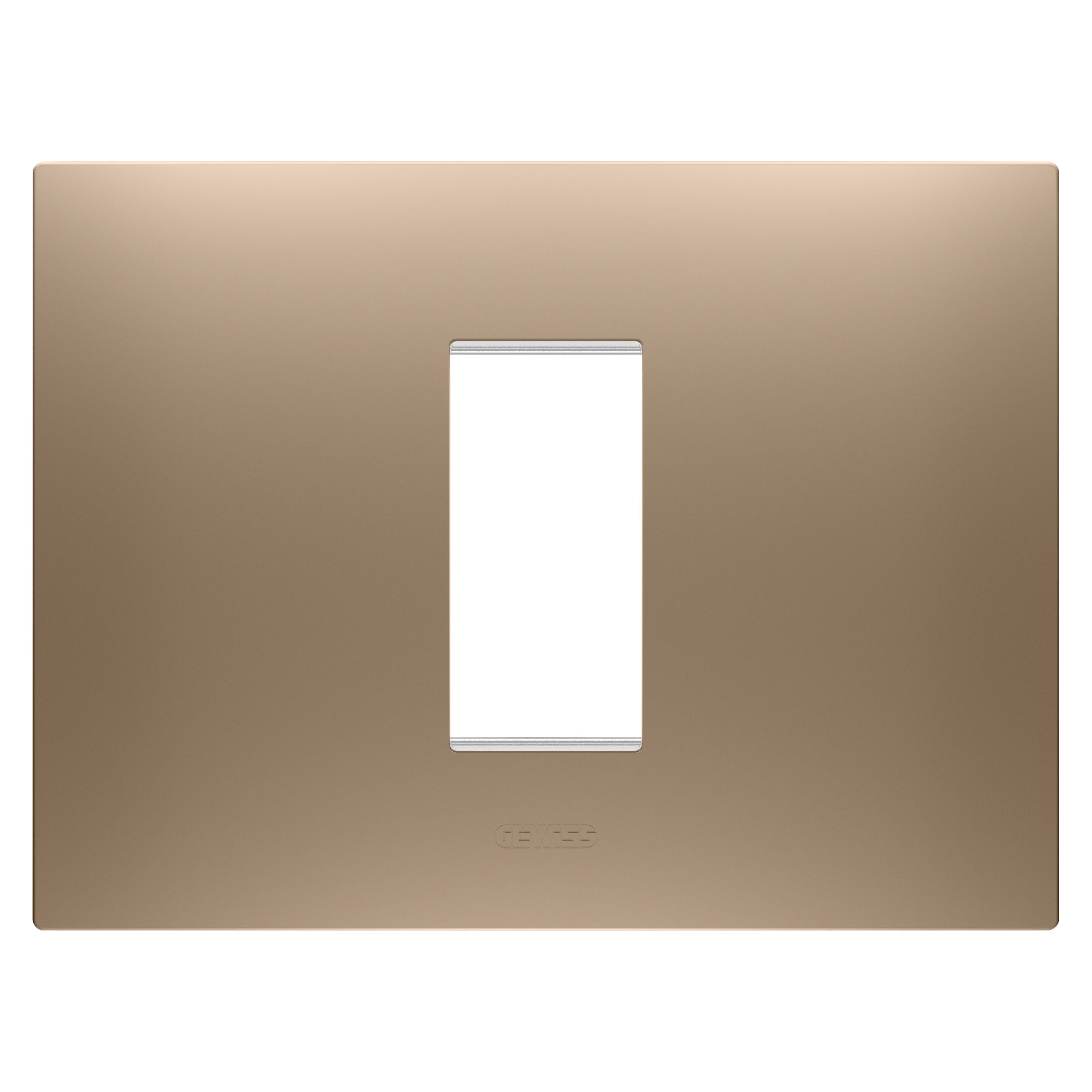 Gewiss - PLAQUE EGO RECTANGULAIRE 1P CUIVRE DOUX
