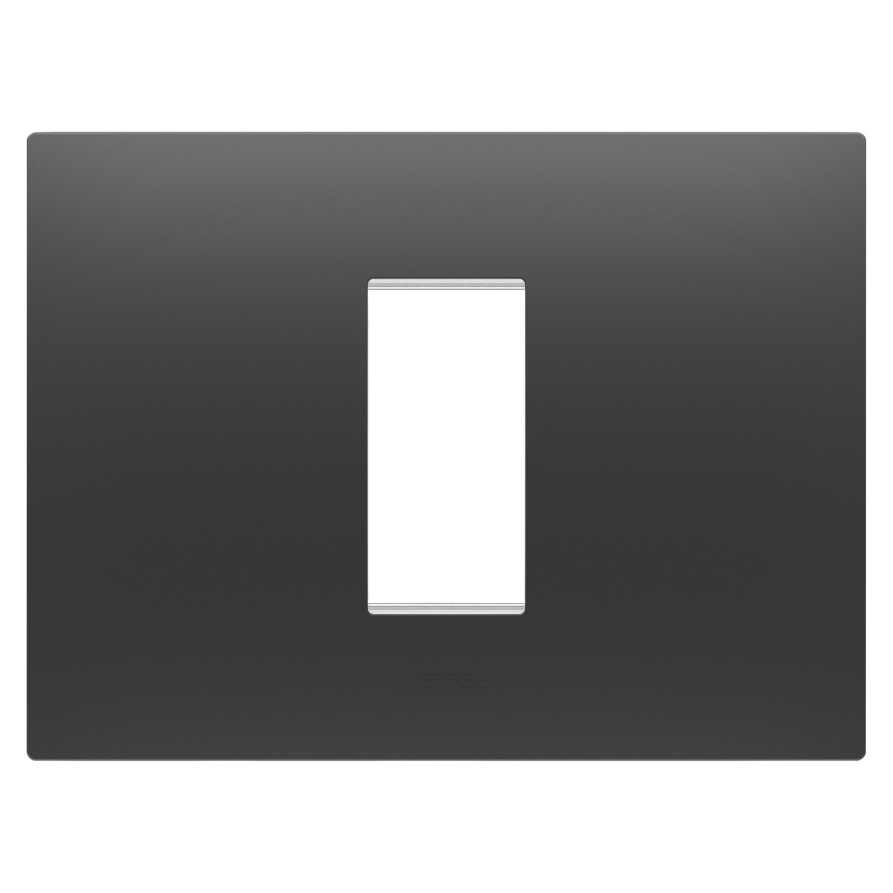 Gewiss - PLAQUE EGO RECTANGULAIRE 1P NOIR