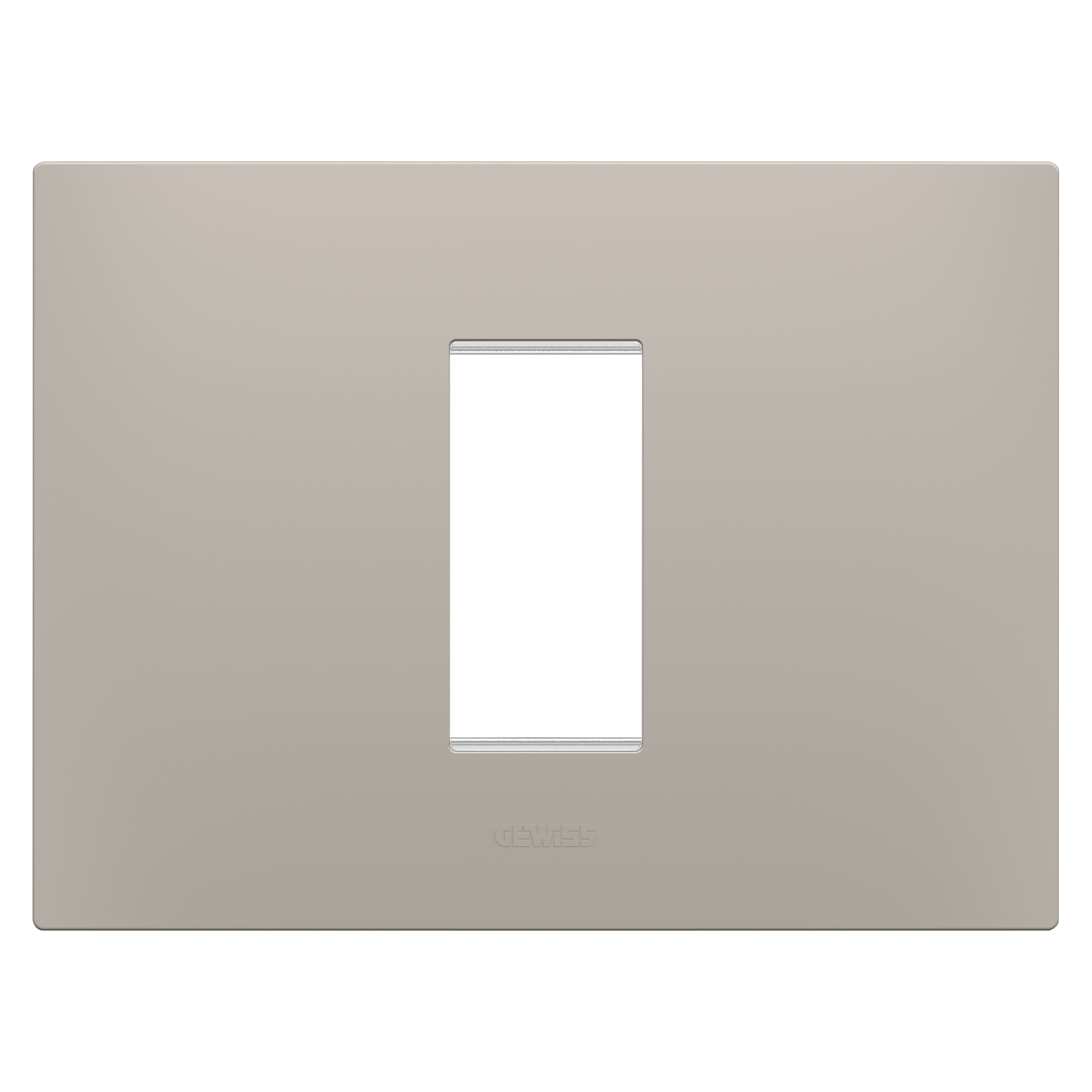 Gewiss - PLAQUE EGO RECTANGULAIRE 1P SABLE FONCÉ