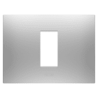 Gewiss - PLAQUE EGO RECT. 1P GRIS MAGNÉTIQUE