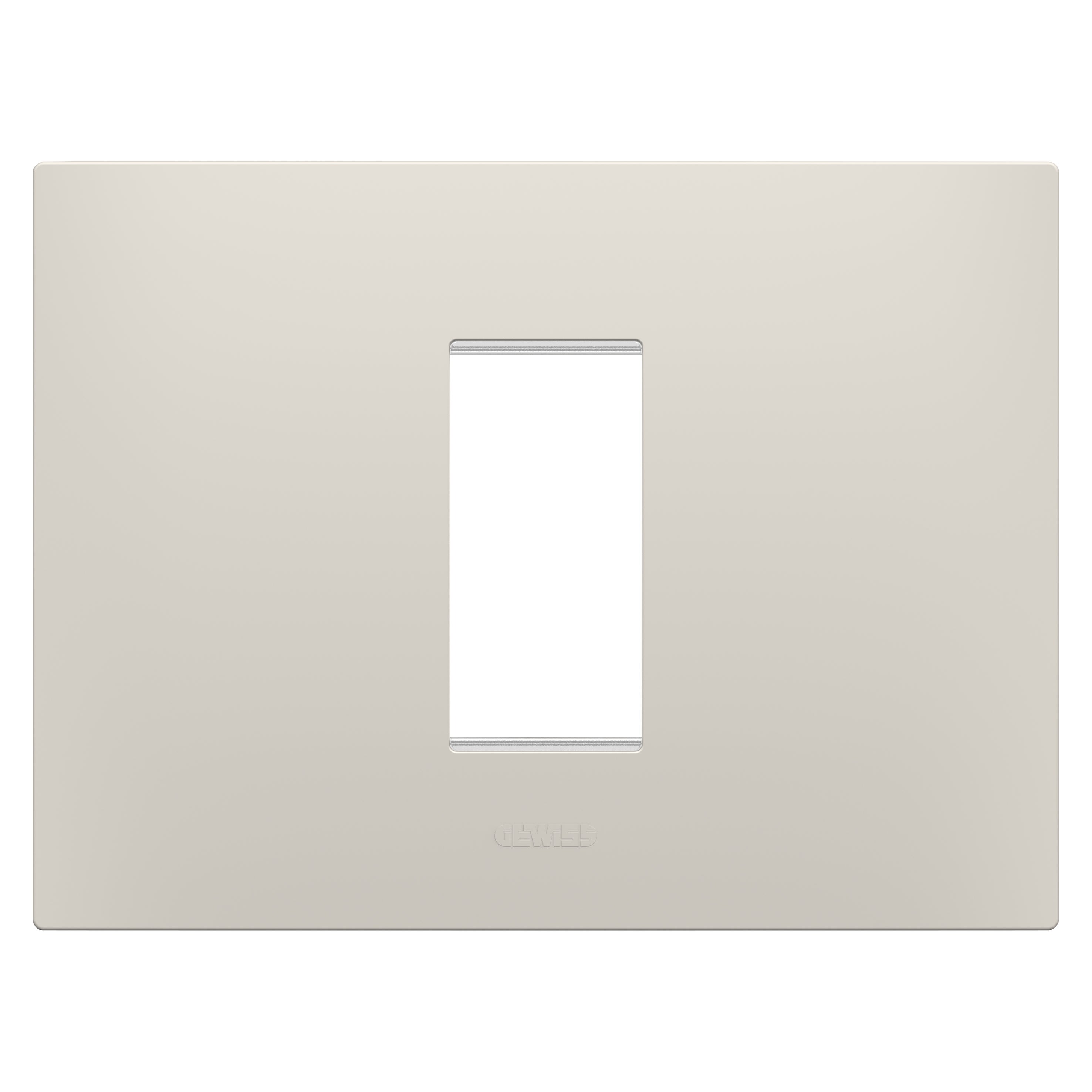 Gewiss - PLAQUE EGO RECT. 1P BEIGE NATUREL
