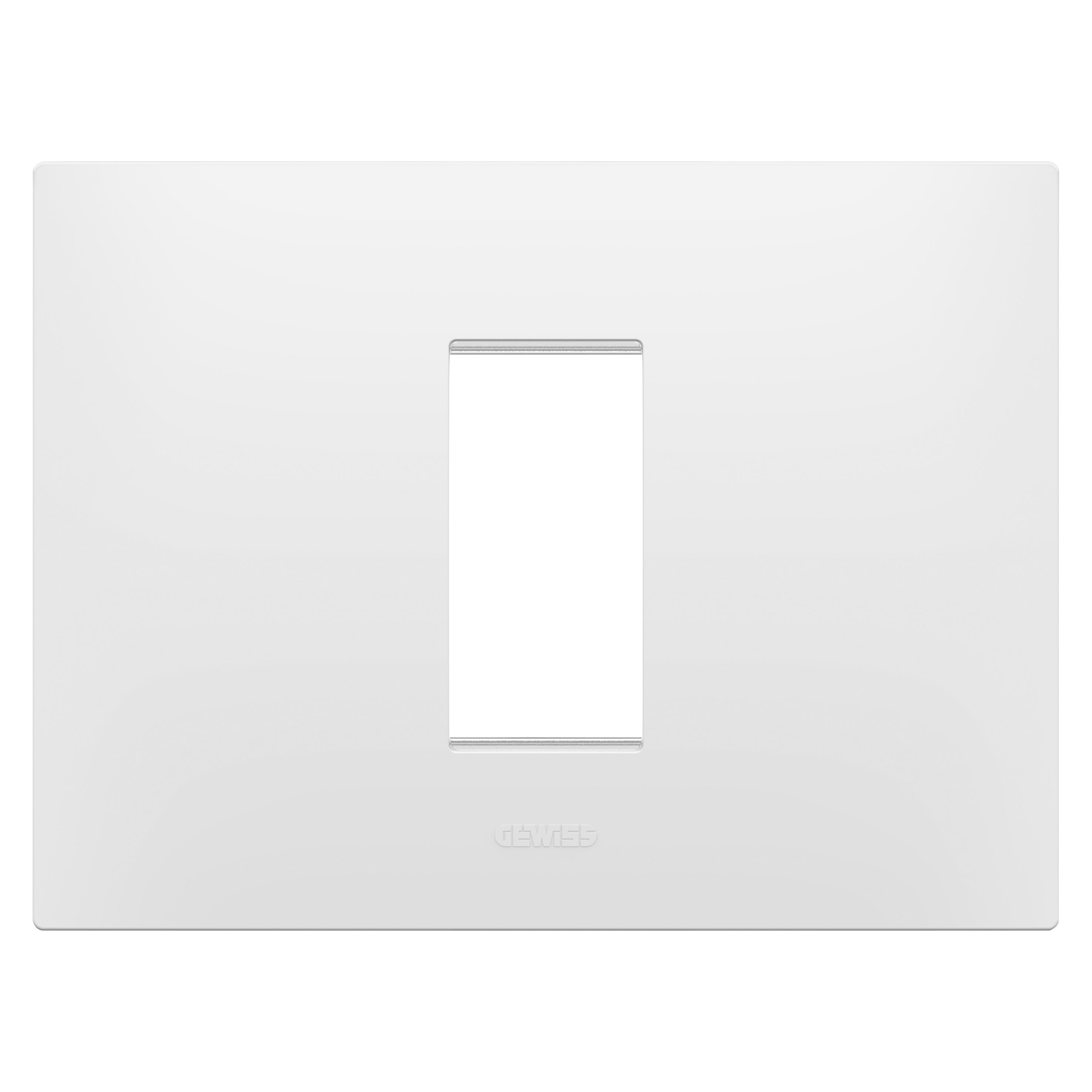 Gewiss - PLAQUE EGO RECTANGULAIRE 1P BLANC SATIN