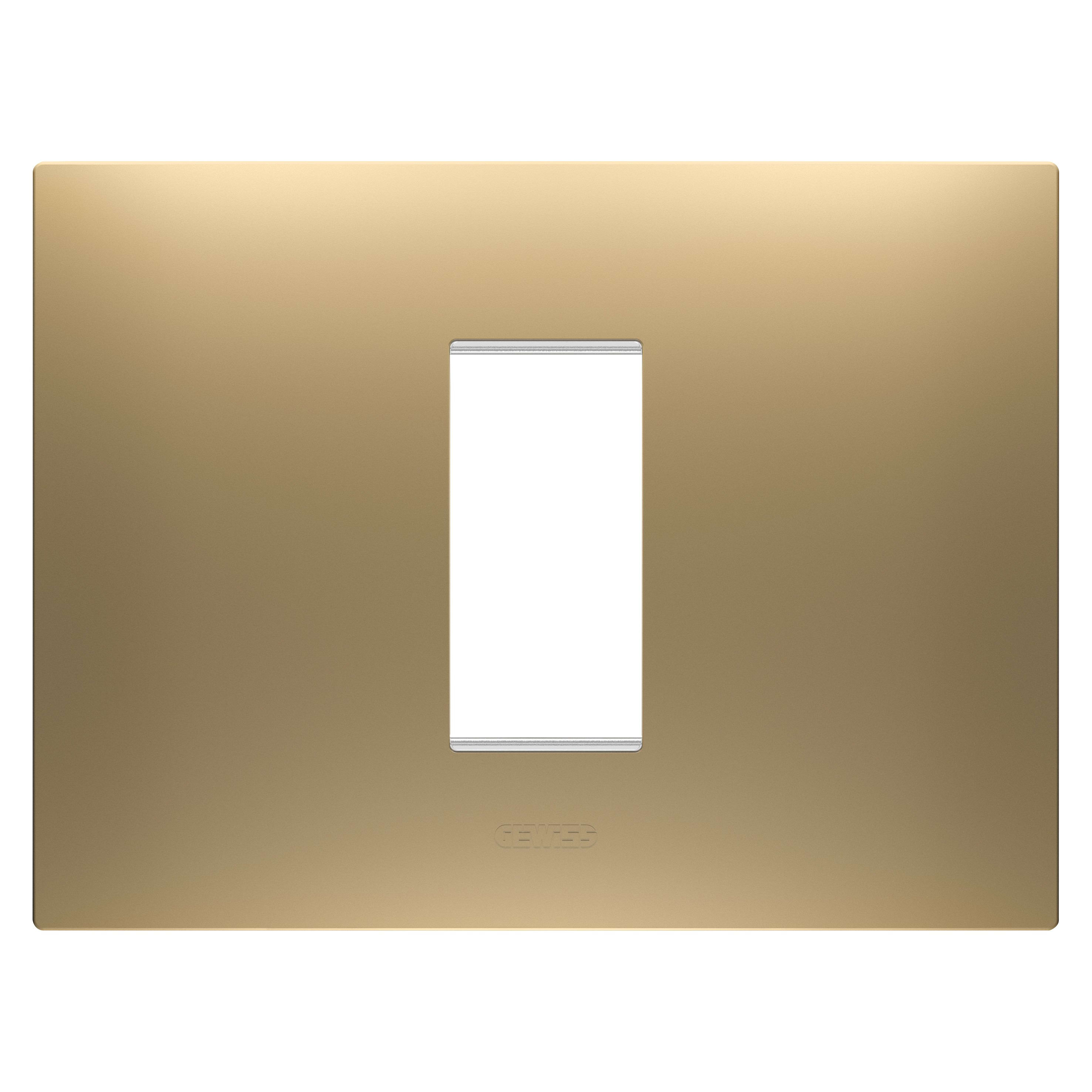 Gewiss - PLAQUE APPAREILLAGE EGO RECTANGULAIRE 1P OR - GW16001SG