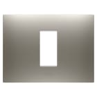 Gewiss - PLAQUE EGO RECTANGULAIRE 1P ACIER