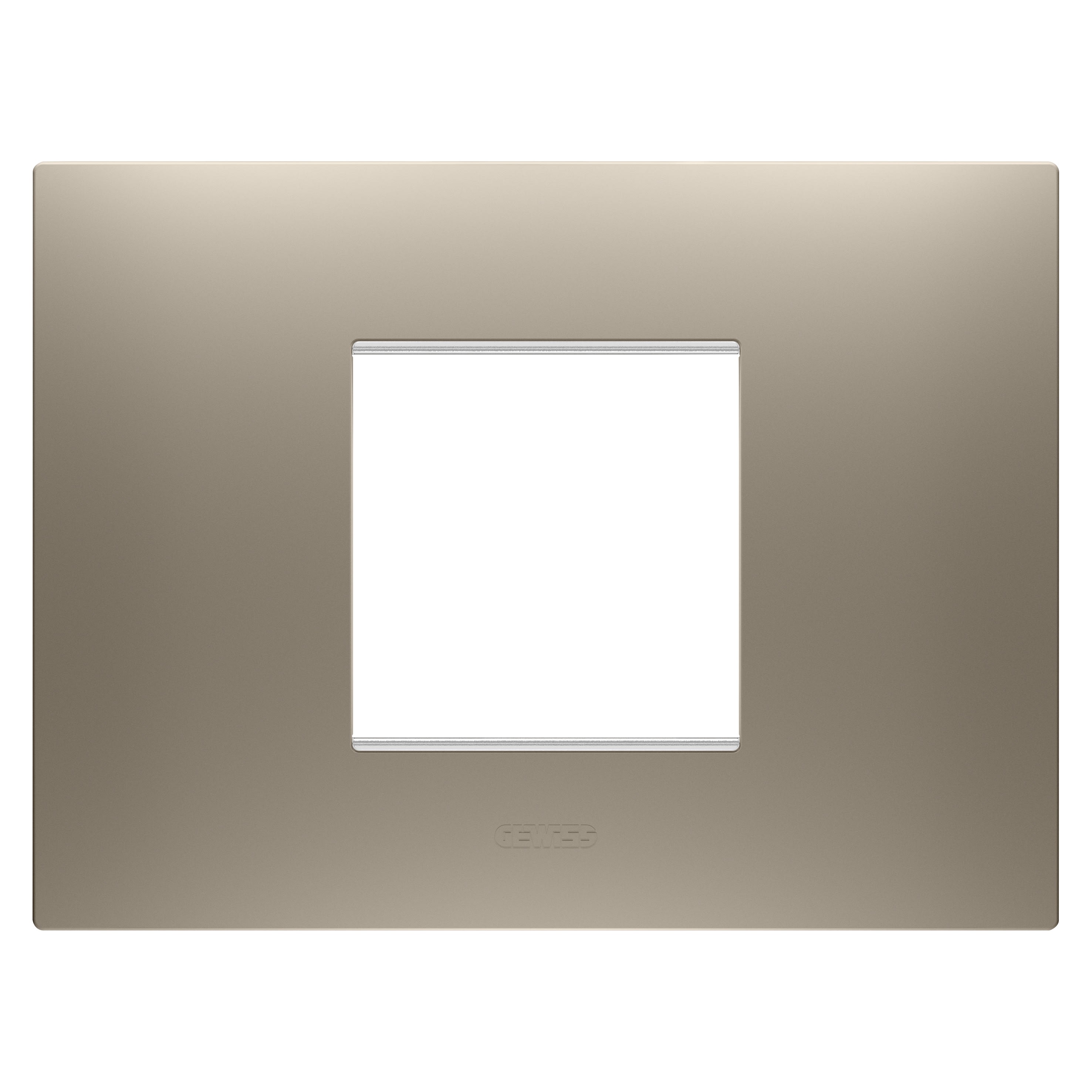 Gewiss - PLAQUE EGO RECTANGULAIRE 2P BRONZE CLAIR