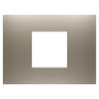 Gewiss - PLAQUE APPAREILLAGE EGO RECTANGULAIRE 2P BRONZE CLAIR - GW16002BR