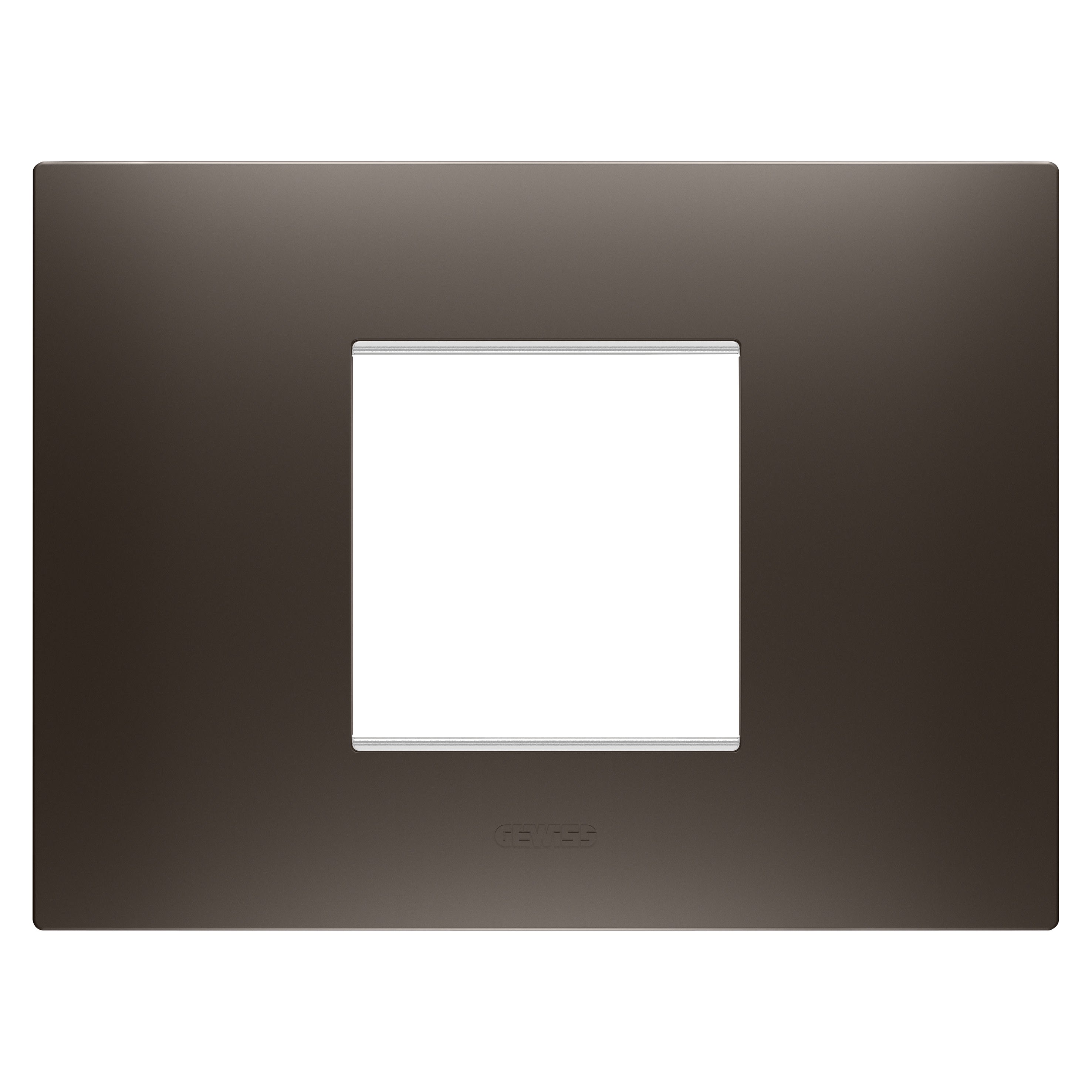 Gewiss - PLAQUE EGO RECT. 2P TEINTE MARRON