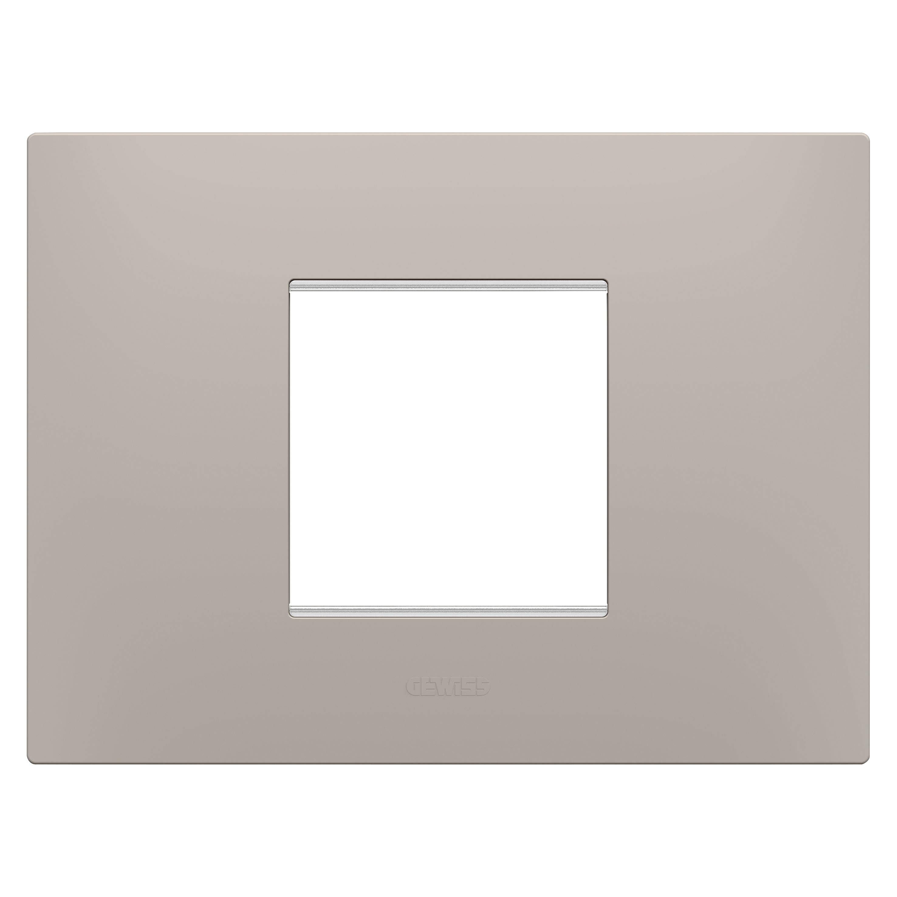 Gewiss - PLAQUE EGO RECTANGULAIRE 2P SABLE FONCÉ