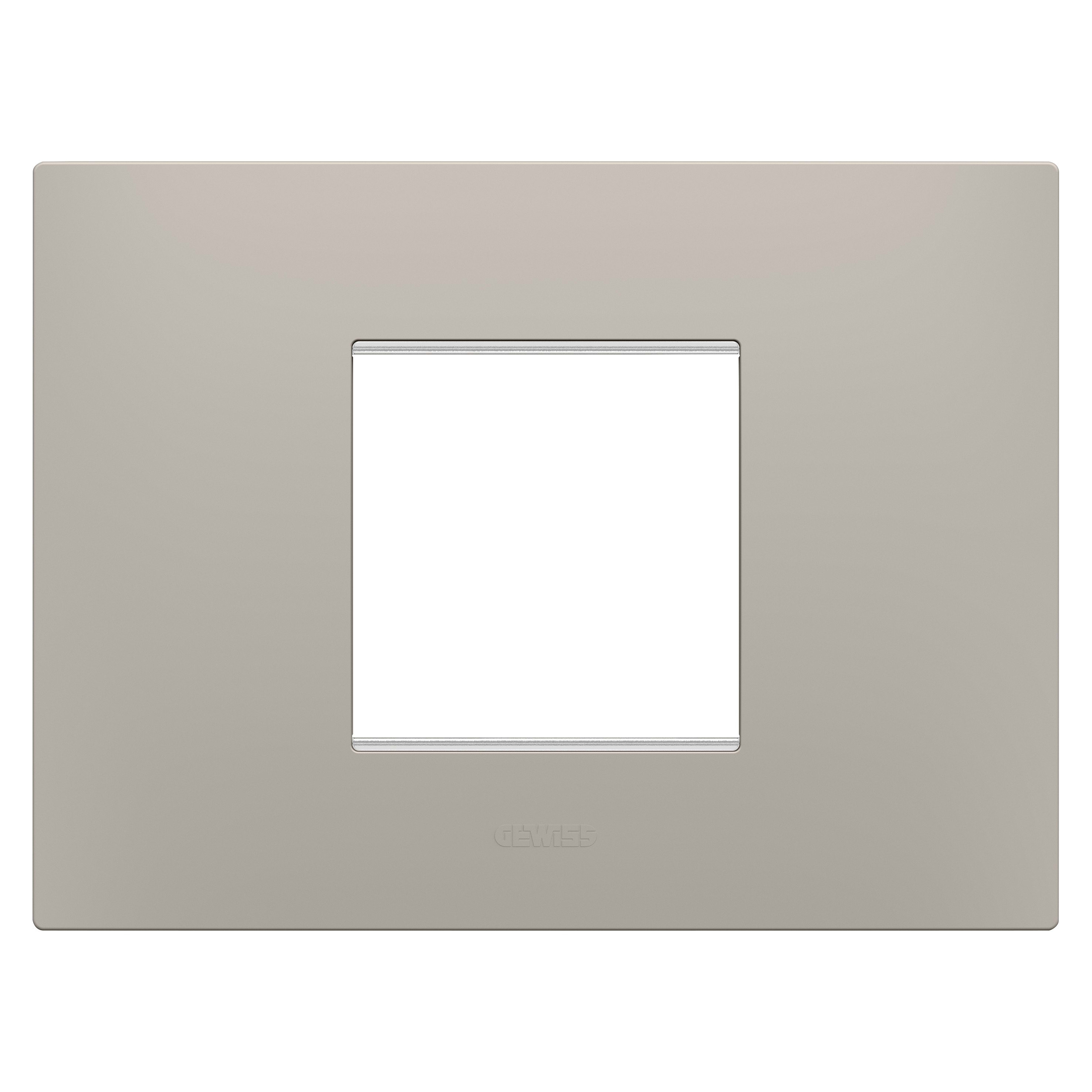Gewiss - PLAQUE APPAREILLAGE EGO RECTANGULAIRE 2P SABLE FONCÉ - GW16002DS