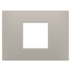 Gewiss - PLAQUE APPAREILLAGE EGO RECTANGULAIRE 2P SABLE FONCÉ - GW16002DS